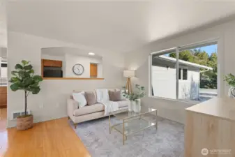 Entry and living room.