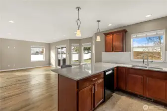 Views of the back yard and sunshine