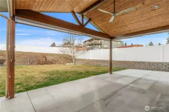 Sunshades on the patio