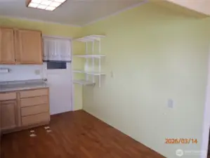 Door to garage from kitchen