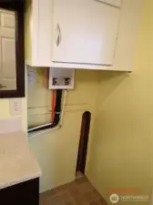 Washing machine hookup in bathroom
