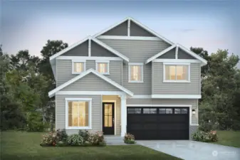 Rendering of the front of the home - outside view.