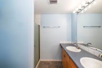 Primary bath with double sinks