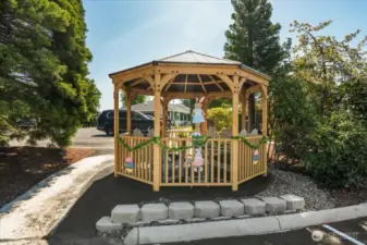 One of three gazebos throughout the park.