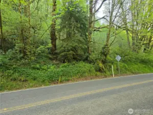 Property located on both sides of the road