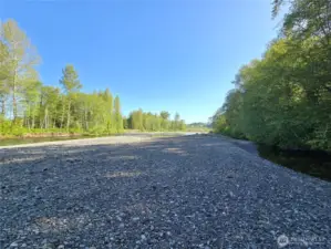 Huge gravel bar