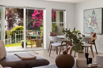 Closer look showing the private setting