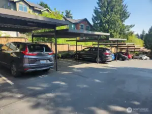 2 carports both marked B7 and plenty of visitors parking.
