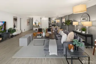 Looking towards the entry and Kitchen.