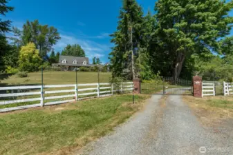 Stately gated entrance