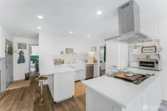 Remodeled Kitchen new cabinet's and quartz countertops stainless steel appliances