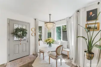 Breakfast nook by the back patio entrance