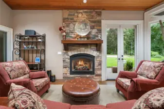 Custom gas fireplace in the great room