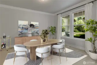 Dining room to right of entrance