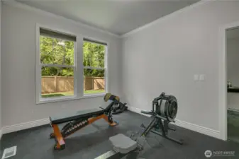 Current flex room with mat flooring