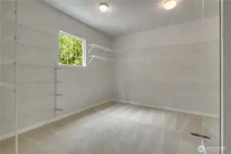 Large walk in closet primary bedroom