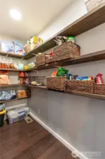 Large pantry with plenty of shelving