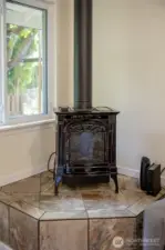 Gas fireplace in bonus room
