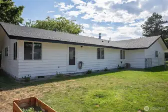 Side yard near garden area