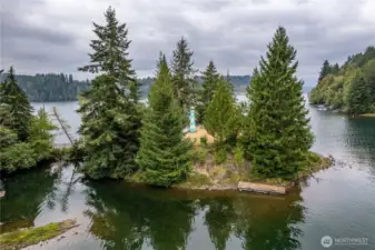 Tent Camping on this island with a lighthouse!