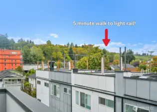 Minutes to the Light Rail Station!