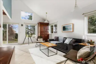 Living space with wonderful natural light and views.