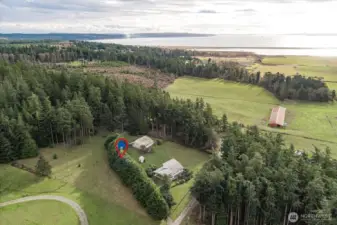 Aerial view, Admiralty Inlet beyond.