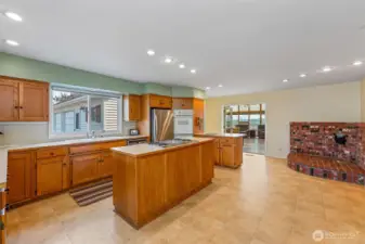 Spacious kitchen with an opportunity to add a gas stove to the right