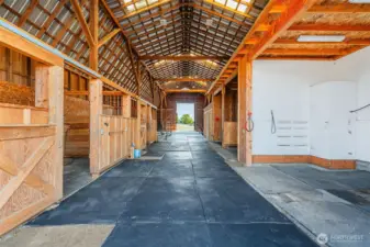 Stalls, tack room. washroom with hot and cold water