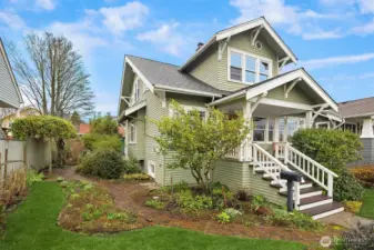 Charming and elegant Craftsman in the coveted Sunset Hill neighborhood, set on a quiet dead-end street and filled with old-world character and natural light from south-facing windows.