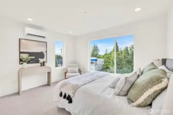 Primary bedroom looking NW.