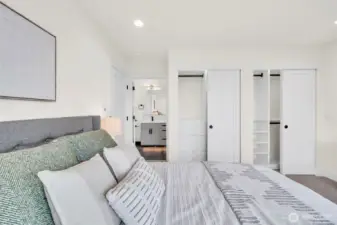 Primary bedroom looking south.