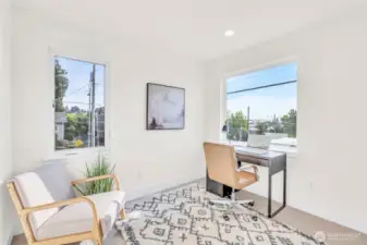 Southern bedroom looking SW.