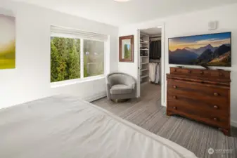 Primary Bedroom with custom "California Closets" custom designed closet.