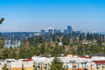 View of downtown Bellevue from the deck