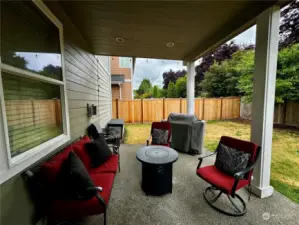 Covered back patio.