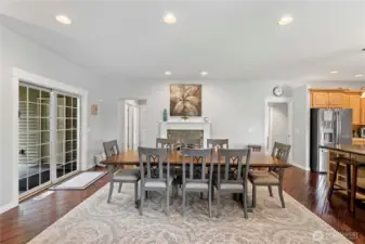 Dining with access to Patio, Gas Fireplace