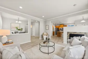 So much natural light flows throughout the entire main level.