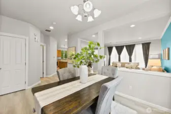 Easy transition from room to room is perfect for entertaining.