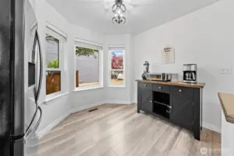 Space for table of coffee station