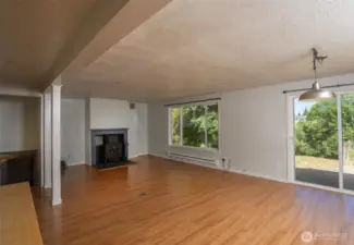 Living Room with wood burning FP