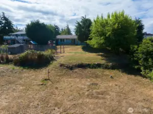 Plenty of space in backyard