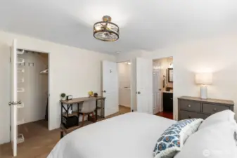 Walk-in Closet and access to the updated bathroom