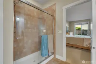 Full height tile accents.