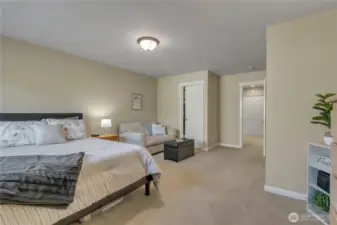 with a large walkin and seating area...