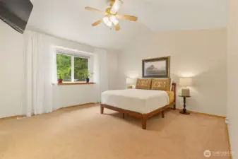 The primary suite is a true retreat.