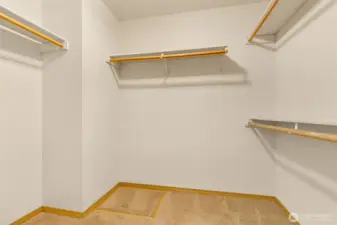 Primary Bedroom walk-in closet.