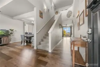 Beautiful luxury vinyl flooring, vaulted ceilings, light and bright
