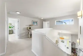 Upstairs loft with room for desk