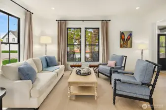 Spacious living space for relaxing and visiting.